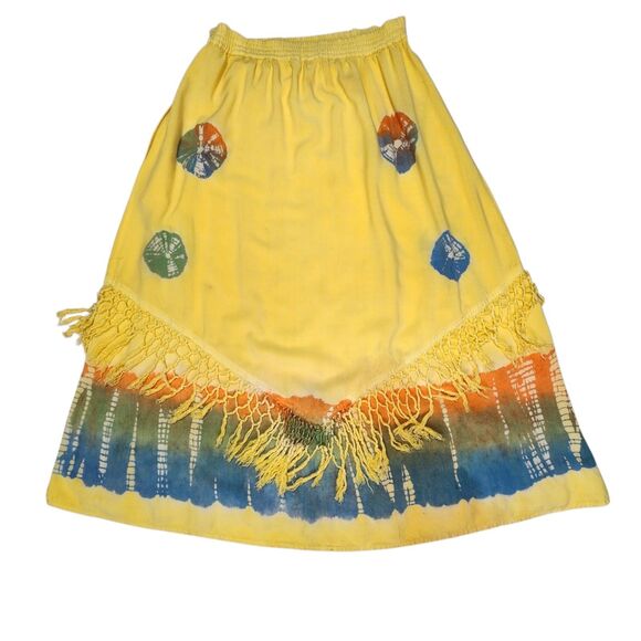 Two Piece Beach Tunic Skirt Size Medium Coastal Grandma Summer Boho *flaws - Picture 5 of 16